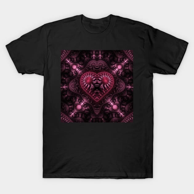 Crimson heart T-Shirt by krinichnaya